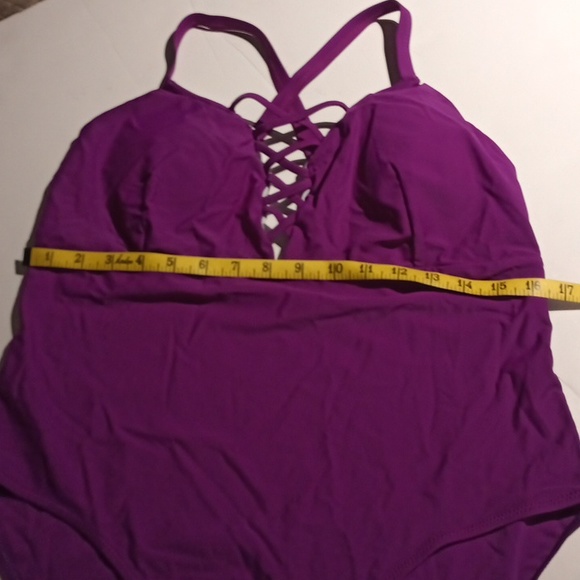 🌴🥥 XL Ekouaer Swimsuit Women Full Coverage Vibrant Plum - Picture 5 of 16